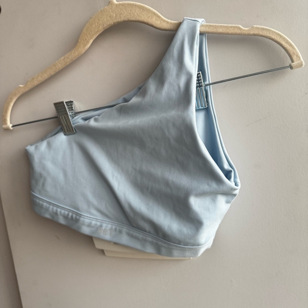 Set Active Luxform One Shoulder Sports Bra Light Blue - Picture 4 of 4